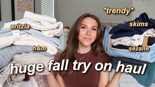 HUGE FALL TRY ON CLOTHING HAUL 2023  aritzia skims anthro djerf avenue & more *trendy*