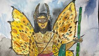 Mythical creatures of Bengal Brahmadattya story & illustration by Dr. Lubna Ahmed