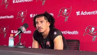 Rookie WR Jalen McMillan speaks after flashing early in Buccaneers training camp