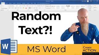 How to create RANDOM TEXT in Word