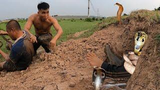 Being Dragged Into A Cave By Giant Snake ... Hundreds Of Cobras Found By Hunters