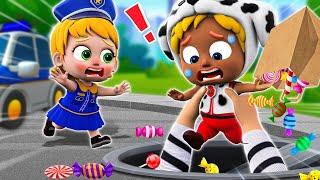 Police Girl Catch Bad Thief ‍️  Baby Police Songs  NEW Nursery Rhymes For Babies