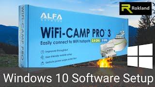 ALFA WiFi Camp Pro 3 & Mini Windows 10 Software Setup Guide walkthrough