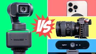 Best Webcam of 2022? Insta360 Link vs Logitech BRIO 4K iPhone Sony a6600 & MORE  Raymond Strazdas