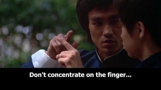 Bruce Lee - finger pointing at the moon commentary in description