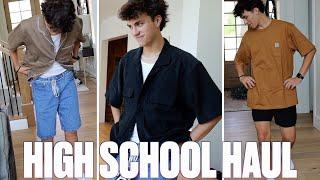 HIGH SCHOOL BACK TO SCHOOL CLOTHING HAUL  FIRST TIME NOT IN SCHOOL UNIFORMS  BTS CLOTHES SHOPPING