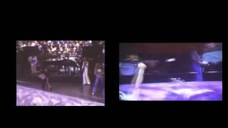 Led Zeppelin - Live in Oakland July 23rd 1977 - 8mm film splitscreen comparison