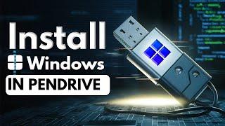 How to install Windows 10 or 11 in PenDrive  Using WintoUSB  How to Create LIVE Windows 10 USB