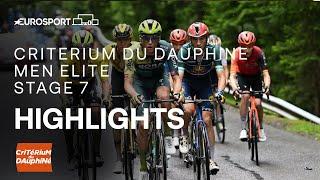 SIMPLY UNSTOPPABLE   Critérium du Dauphiné 2024 Stage 7 Race Highlights  Eurosport Cycling