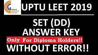 UPTU LEET 2019 ANSWER KEY WITHOUT  ANY ERRORS  FOR UP STUDENTS SPECIALLY