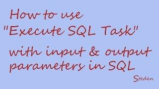 SSIS Execute SQL Task - SQL batch with input parameters & output parameters