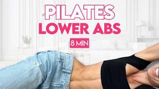 TONED LOWER ABS workout for results lose fat  8 minute Home Pilates