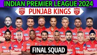 IPL 2024 Punjab Kings New Squad  Punjab Team Squad 2024  PBKS Team Full Squad  PBKS Team 2024