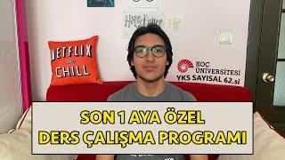 SON 1 AY KALA UYGULAMANIZ GEREKEN ÇALIŞMA PROGRAMI  YKS SAYISAL 62.si