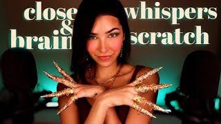ASMR Closeup Whispers & Brain Scratches for Sleep 