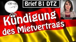 Brief B1 DTZ. Fristlose Kündigung des Mietvertrags