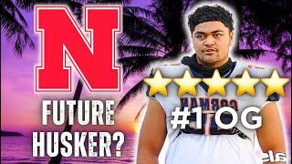 REACTION 5-Star OL Recruit VISITING Nebraska  Douglas Utu  Husker Football Recruiting