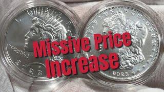 ALERT Massive Price INCREASE 2024 Morgan & Peace Silver Dollars & ALL US Mint Silver Products