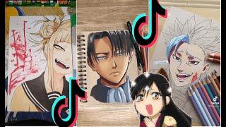 Amazing ANIME Drawing On Tik tok  Tik tok Compilation