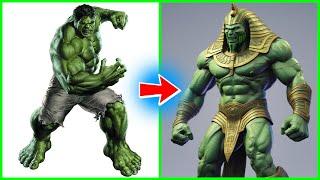 SUPERHEROES but EGYPTIAN PHARAOHS  All Characters Marvel & DC