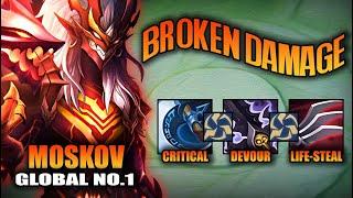 TOP 1 GLOBAL MOSKOV BEST 1 HIT BUILD 2024 THIS BRUTAL INSANE BUILD IS TOTALLY BROKEN