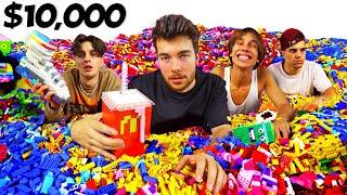 Last To Stop Building Legos Gets $10000 - Challenge