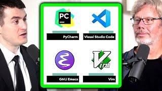 Best Python IDE Vim Emacs PyCharm or Visual Studio Code?  Guido van Rossum and Lex Fridman