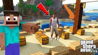 Franklin Meet Steve in GTA 5  Minecraft World in GTA 5  Gta 5 Tamil