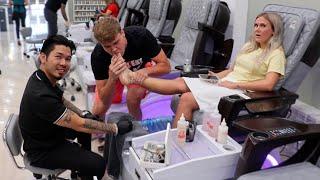 Sucking Toes During Pedicure Prank