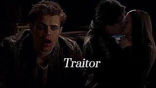 Stefan and Elena + Damon  Traitor