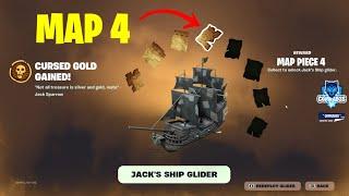 How to Complete Pirate Code Four Quests to unlock Map Piece Four Fortnite - Jack Sparrow Quests