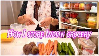 How to store Indian GroceryFridge RestockGrocery HaulFridge organisation