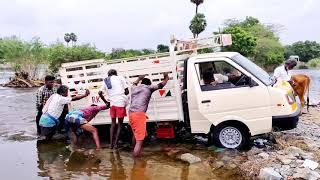 Ashok Leyland truck stuck with heavy Mud boy Mahindra power pulling