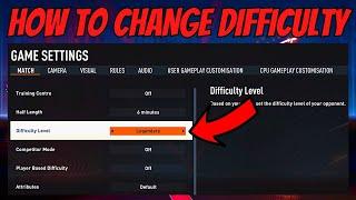 HOW TO CHANGE THE DIFFICULTY ON FIFA 23