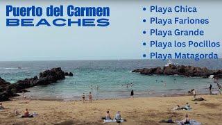 The Beaches of Puerto del Carmen Lanzarote Facilities names and more