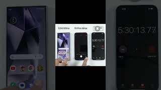 Samsung vs iPhone batter test Samsungs24 vs iPhone15pro max battery test #tech#andriod#iphone#viral