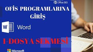 1.DERS   SIFIRDAN OFİS PROGRAMLARI DERSİ - MS WORDOffice programlarına giriş