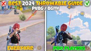 2024 BEST Throwable Guide  100% Accuracy  Chinese pro tips  PUBGBGMI