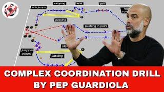 Complex coordination exercise by Pep Guardiola