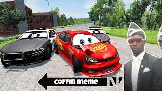 Lightning MCQUEEN + COFFIN DANCE  ASTRONOMIA SONG  BeamNG Drive meme