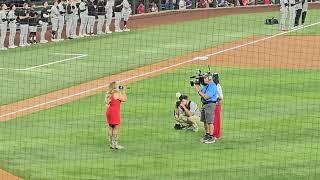 Texas Rangers National Anthem Bailey Rae 72424 vs Chicago White Sox