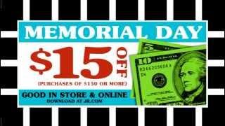 J&R Memorial Day $15 Coupon 2013 TV Commercial