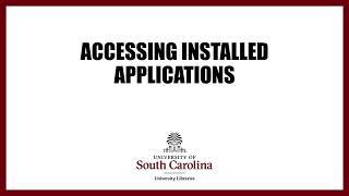 Accessing Installed Applications