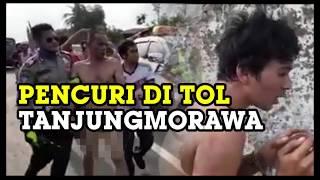Pencuri Nyaris Ditelanjangi di Tol Tanjungmorawa  Videonya Viral di Facebook