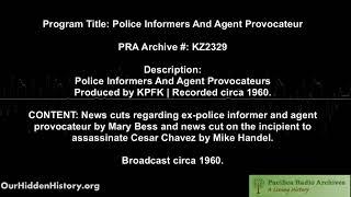 Police Informers And Agent Provocateur KPFA early 1970