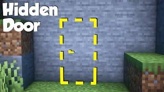 Minecraft How to build a Hidden Door easy