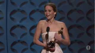 Jennifer Lawrence Wins Best Actress 85th Oscars 2013