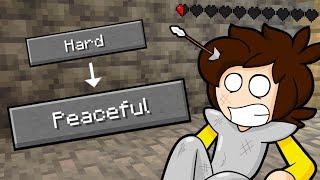 Switching to Peaceful Mode in Minecraft Animated #shorts