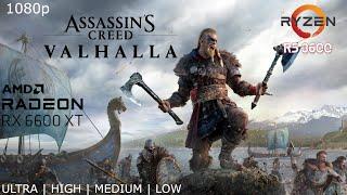 Assassins Creed Valhalla  RX 6600 XT + Ryzen 5 3600  1080p benchmarks