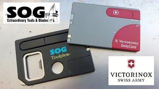 Video review - Victorinox SwissCard vs SOG ToolPlex *4K Ultra HD*